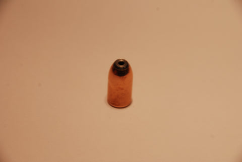 .355" to .361" and  now 0.351" Diameter 180 Grain Jacketed Round Nose Hollow Point Bullets.